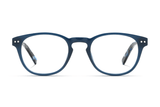 Dash Navy, Retro Square Navy Blue Acetate Glasses - Front