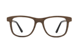 Brave Brown, Square Walnut Wood Glasses - Front