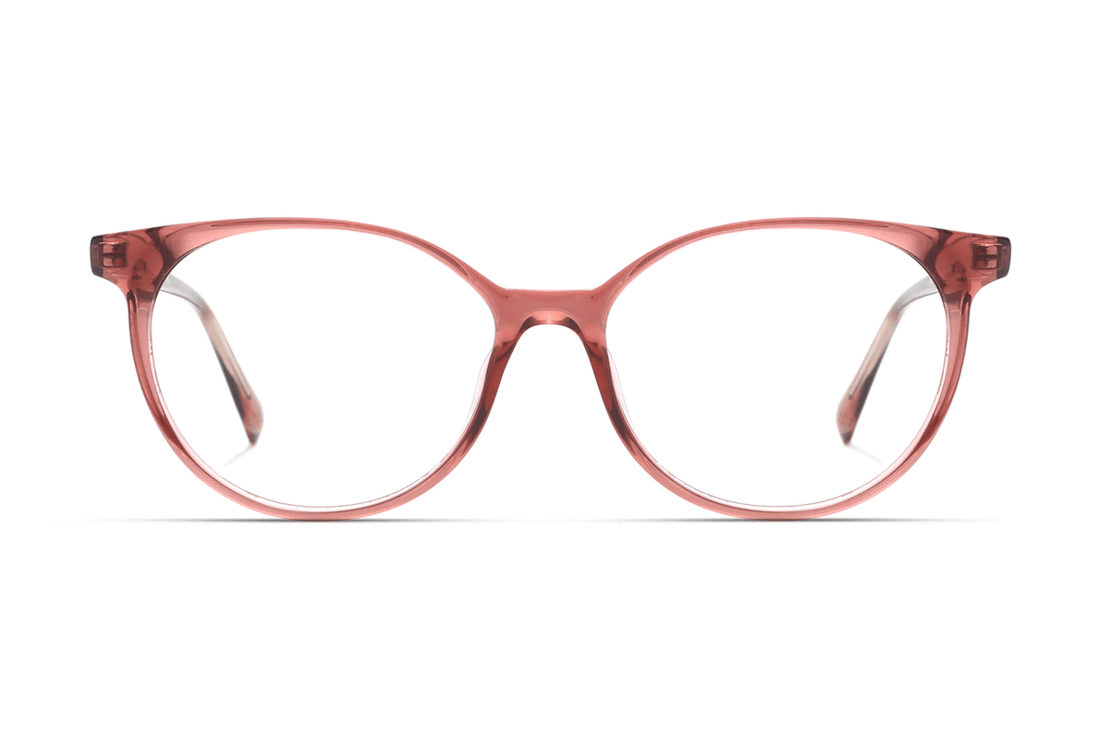 Felicity Pink, Oval Pink Acetate Glasses - Front