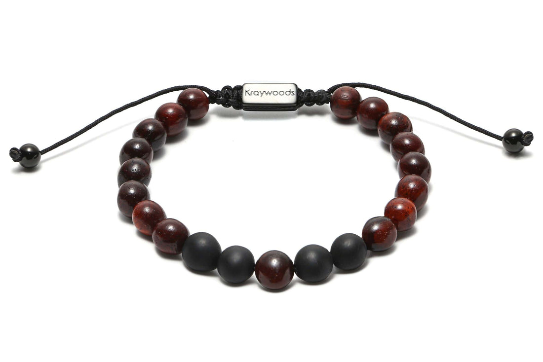 Rosewood Bead Bracelet Macrame