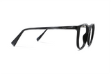 Serene Black, Oval Black Acetate Glasses - Side