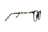 Dare Black, Retro Square Black Acetate Glasses - Side