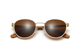 Austin Gold, Round Gold Metal Sunglasses - Folded