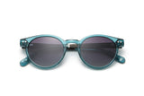 Flash, Clear Blue Round Sunglasses - Folded