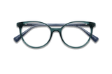 Felicity Blue, Oval Blue Turquoise Acetate Glasses - Folded