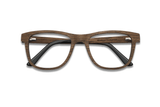 Brave Brown, Square Walnut Wood Glasses - Folded