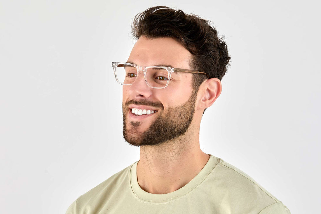 Man wearing Grace Clear Eyeglasses