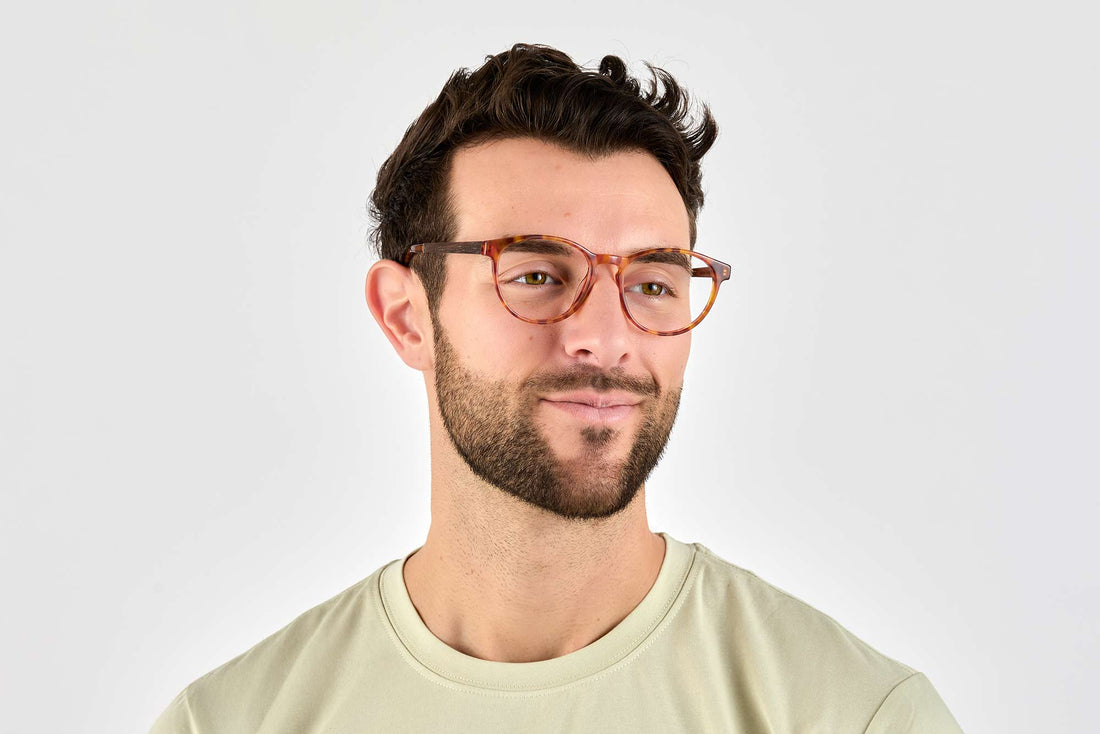 Man wearing Hope Orange Eyeglasses