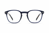 Dare Navy, Retro Square Navy Blue Acetate Glasses - Front