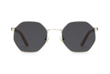 Daze, Silver Metal Octagon Sunglasses - Front