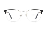 Enchanted Silver, Semi Rimless Cat Eye Glasses - Front