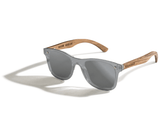 Rover, Silver Reflective Square Sunglasses - Angled