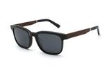 Scott, Black Small Rectangle Sunglasses - Angled