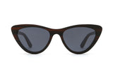 Selena, Small Cat Eye Sunglasses in Black - Front