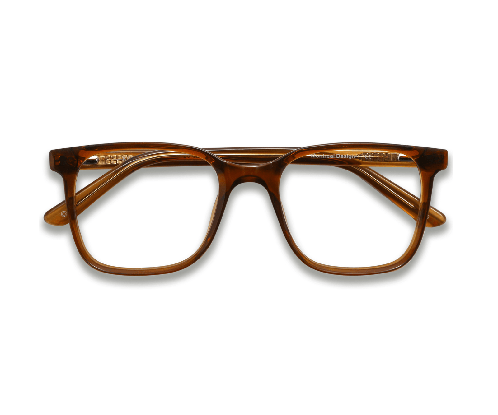 Kraywoods Jazz, Retro Round Sunglasses Transparent Frame Featuring Brown Polarized Lenses