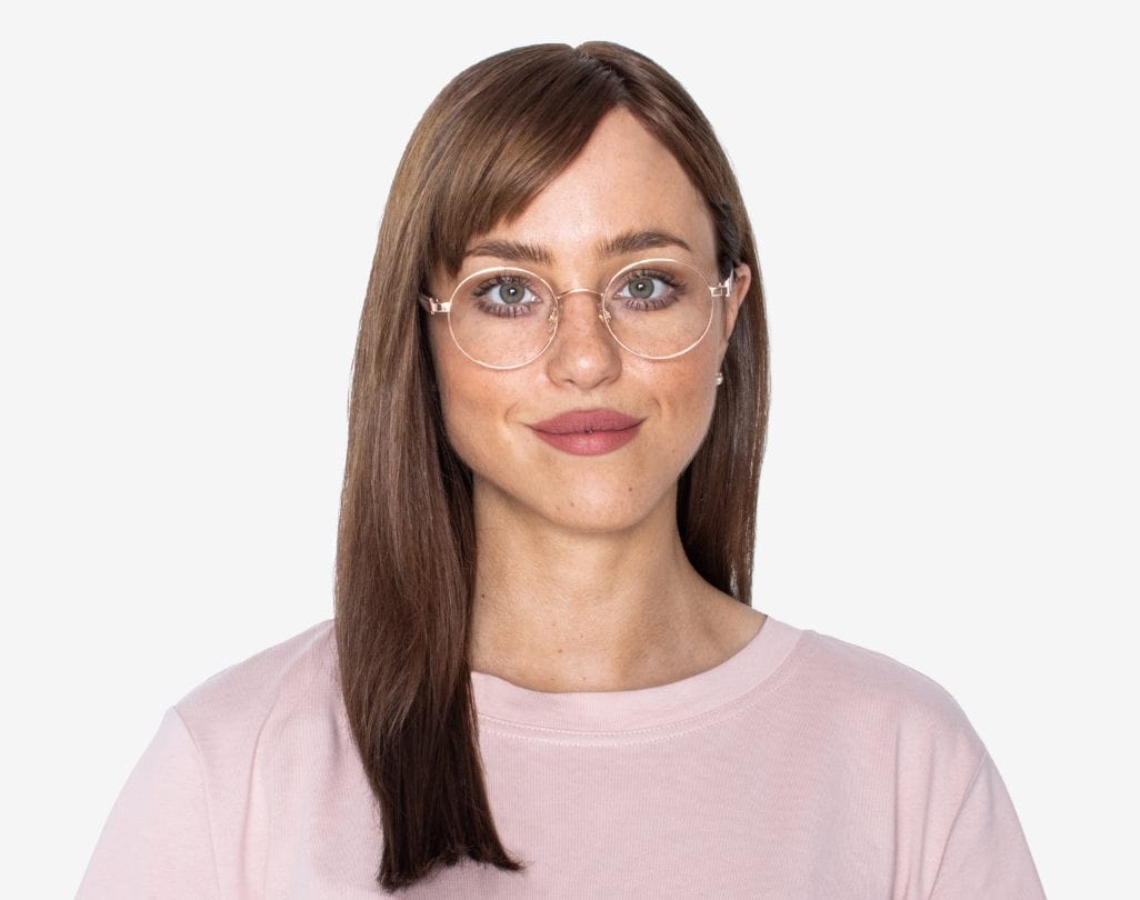 Lunette de vue 2024 ronde rose gold