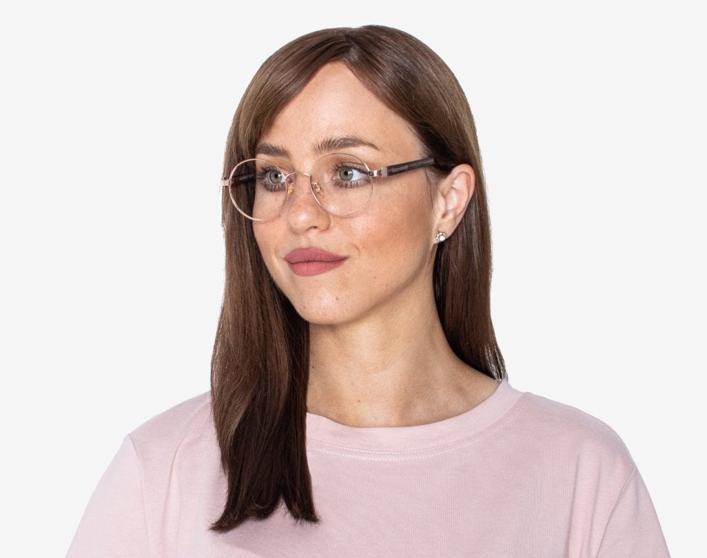 Joy Rose Gold Eyeglasses Rose Gold Metal Round Glasses Kraywoods