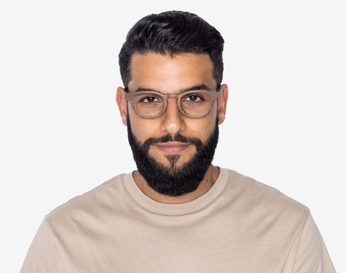 Oblong face store male glasses